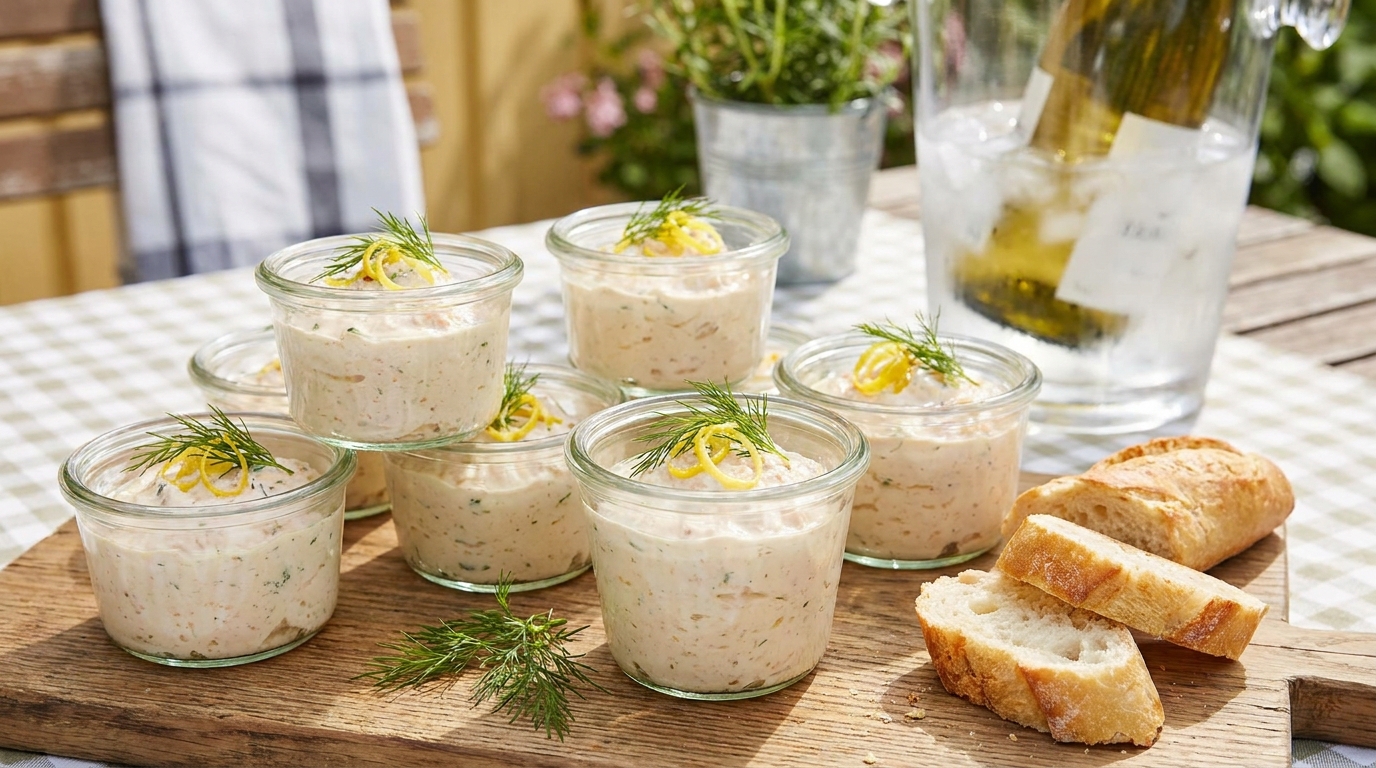 découvrez cette mousse de poisson onctueuse à poser sur du pain croustillant, l'apéritif parfait pour régaler tous vos invités en toute simplicité.