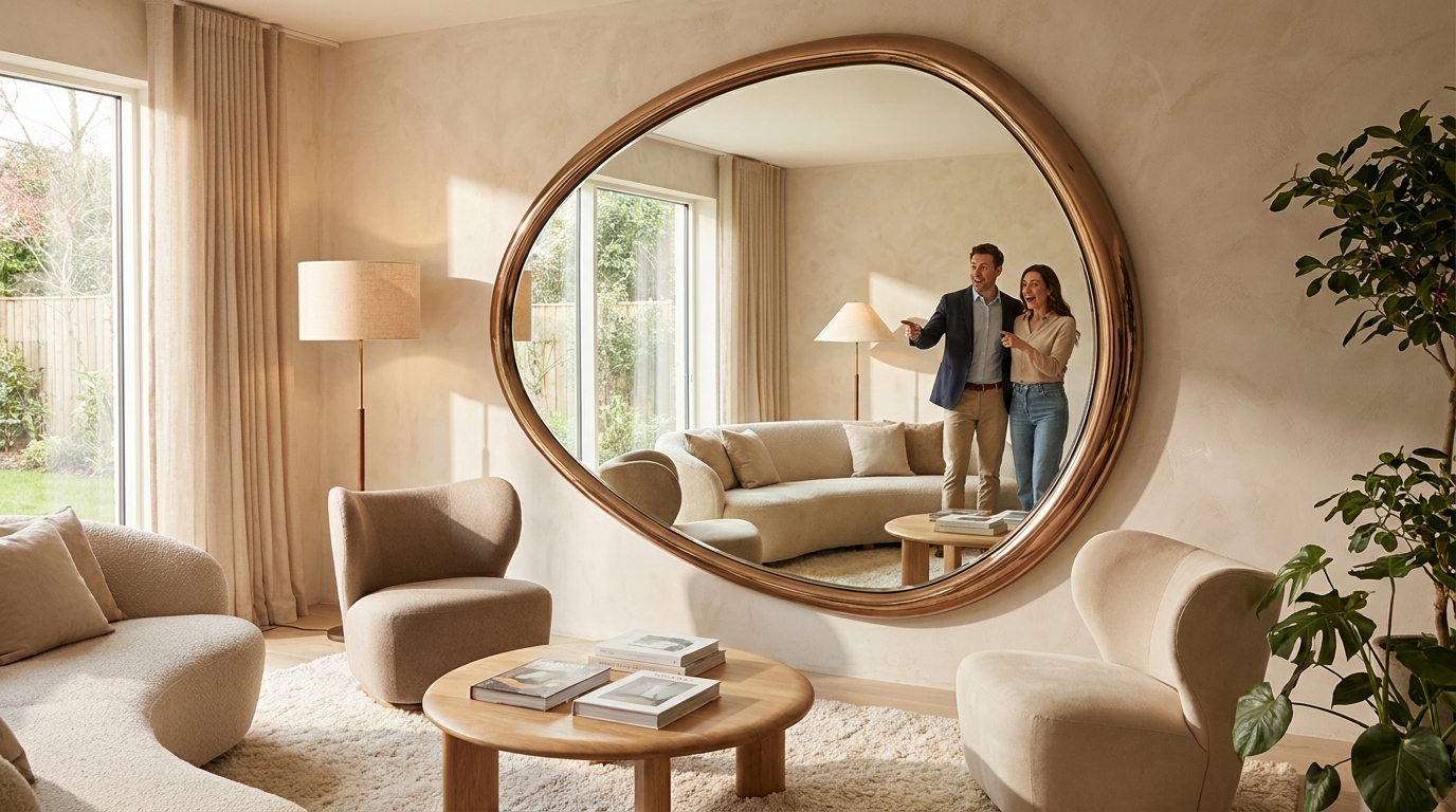 découvrez comment un miroir original a transformé mon salon en doublant l'espace et émerveillé mes invités grâce à son design unique.