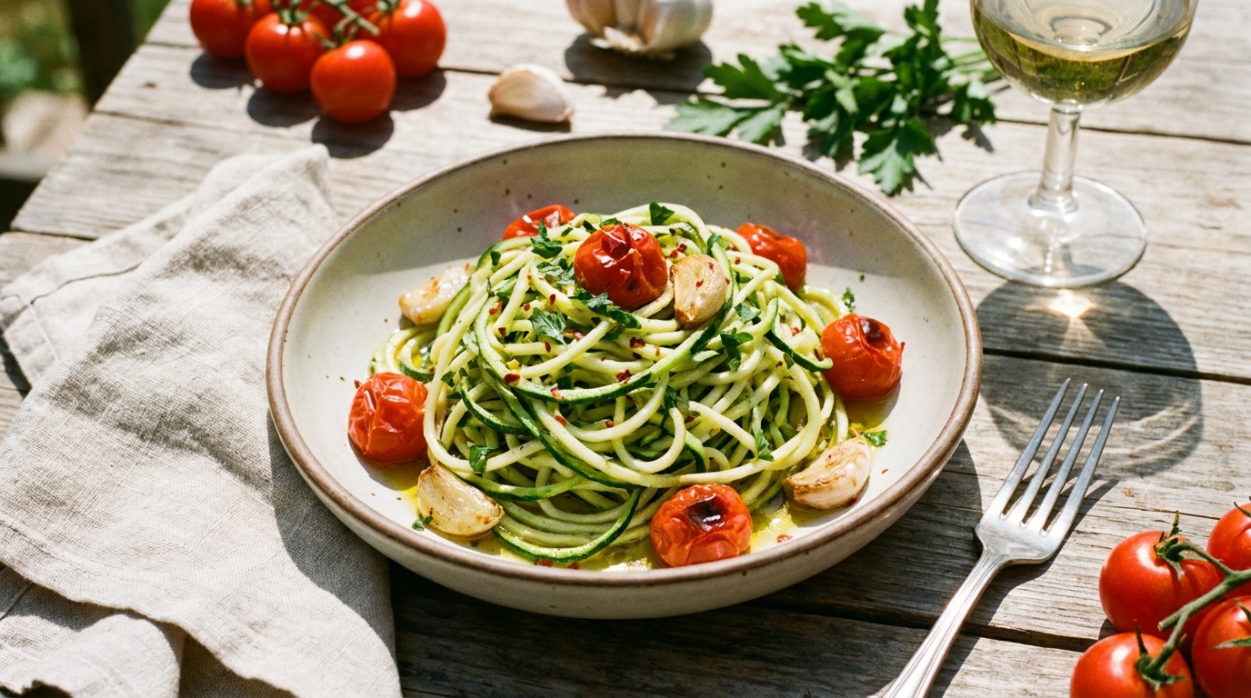 découvrez les spaghetti de courgettes, une alternative légère et rafraîchissante aux pâtes traditionnelles, idéale pour des repas d'été sains et gourmands.