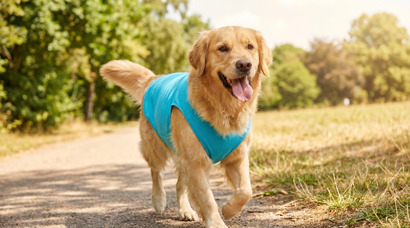 découvrez le gilet tiaki à 23 €, la solution idéale pour que votre chien retrouve énergie et plaisir lors des balades, même par temps chaud.