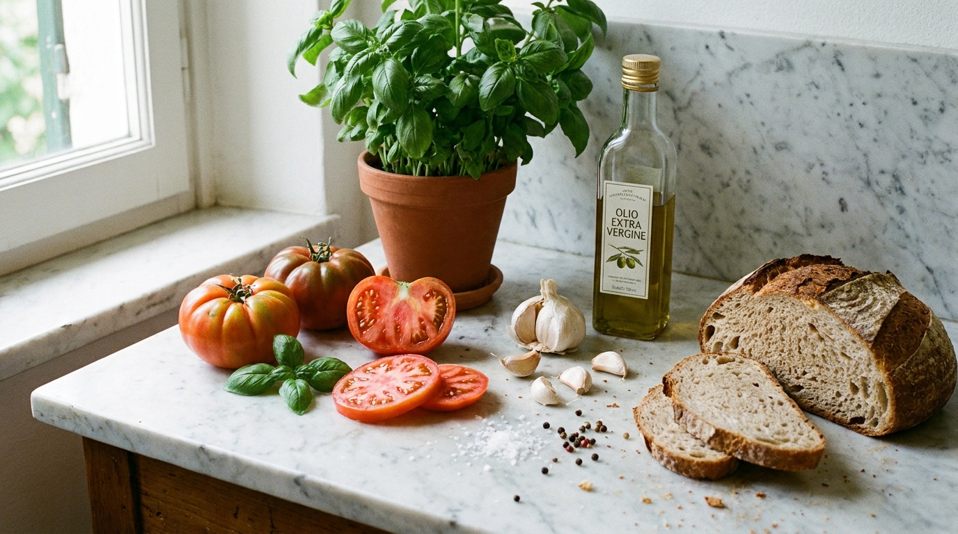découvrez l'instant surprenant où ma voisine italienne prépare sa bruschetta, révélant un geste étonnant avant même de toucher aux tomates. une tradition culinaire pleine de charme et de mystère.