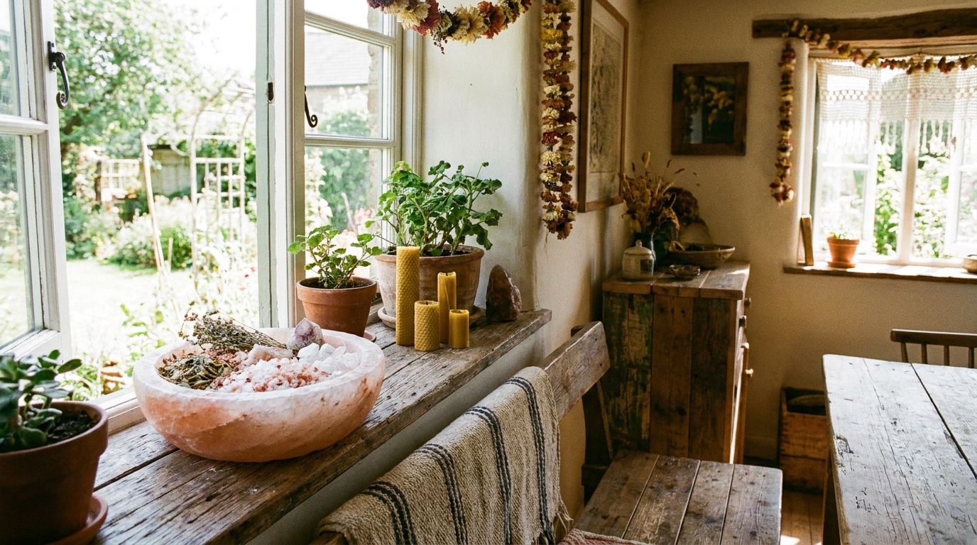 découvrez le rituel ancestral de la coupelle de gros sel sur le rebord de la fenêtre, une tradition redécouverte et adoptée par tous cet été pour purifier l'air et protéger la maison.