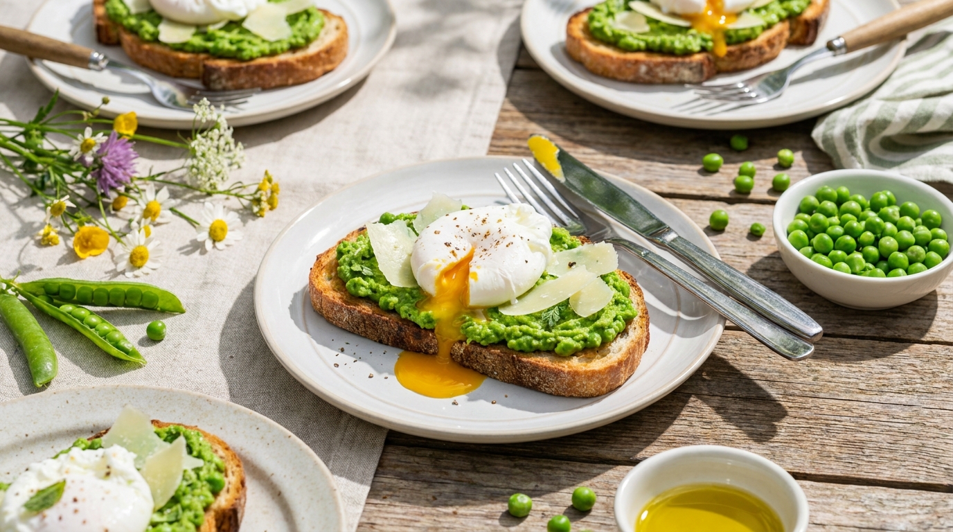 découvrez ma recette rapide et délicieuse de tartinade de petits pois à la menthe, un succès éclatant qui disparaît en 10 minutes sur les toasts !