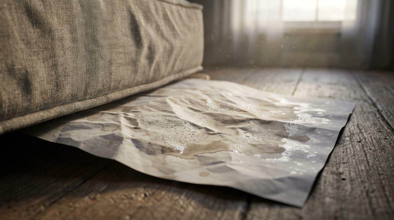 découvrez ce que votre matelas au sol révèle pendant la nuit en plaçant une feuille de papier dessous avant de dormir et en la récupérant au réveil. une astuce simple pour mieux comprendre votre sommeil.