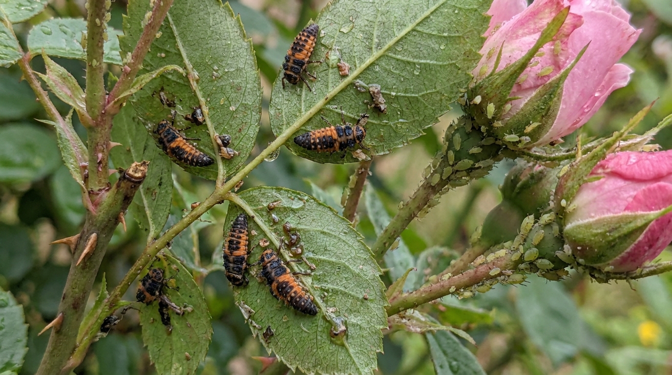 découvrez pourquoi écraser ces petites bêtes noires et orange sur vos rosiers peut attirer inévitablement les pucerons, et apprenez les meilleures méthodes pour protéger vos plantes efficacement.
