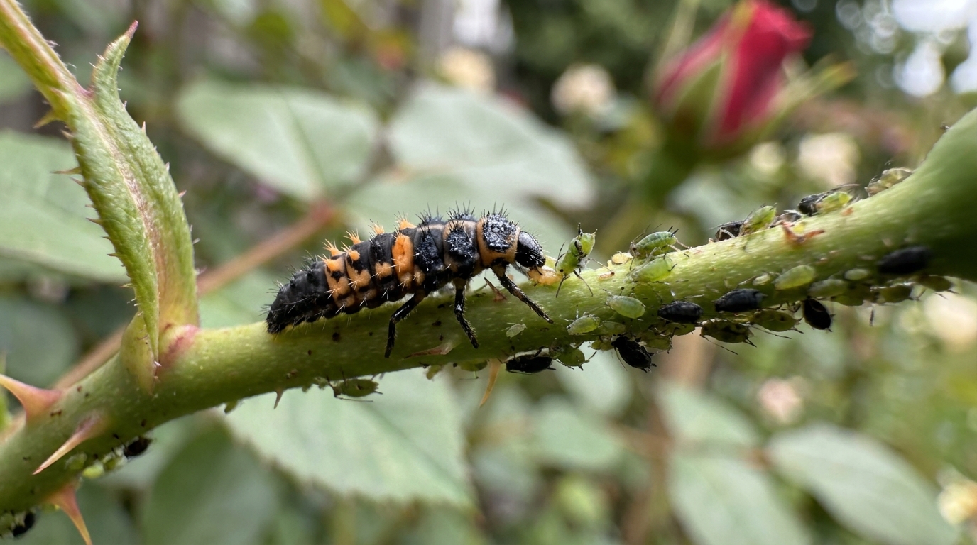 découvrez pourquoi écraser les petites bêtes noires et orange sur vos rosiers peut attirer les pucerons et comment protéger efficacement vos plantes.