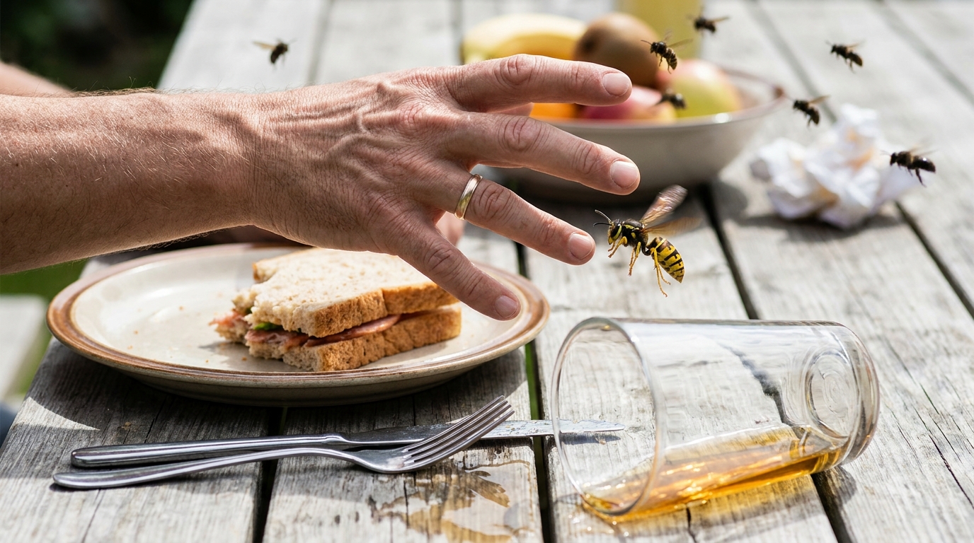 découvrez pourquoi écraser une guêpe près de votre repas peut transformer un moment agréable en cauchemar. mon expérience en 5 minutes vous met en garde contre ce risque inattendu.