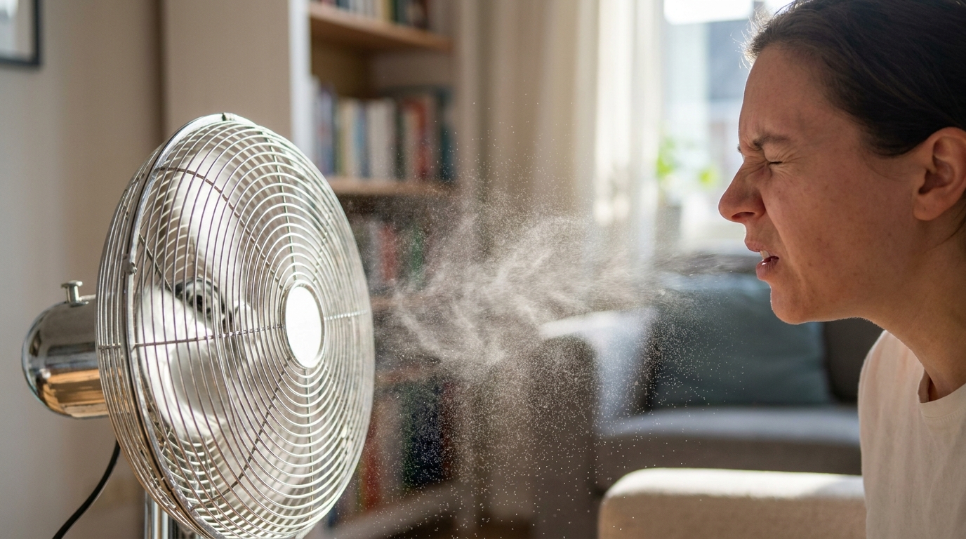découvrez pourquoi vous éternuez systématiquement près d’un ventilateur et la vérité invisible que ce dernier disperse dans l’air, affectant votre confort et votre santé.