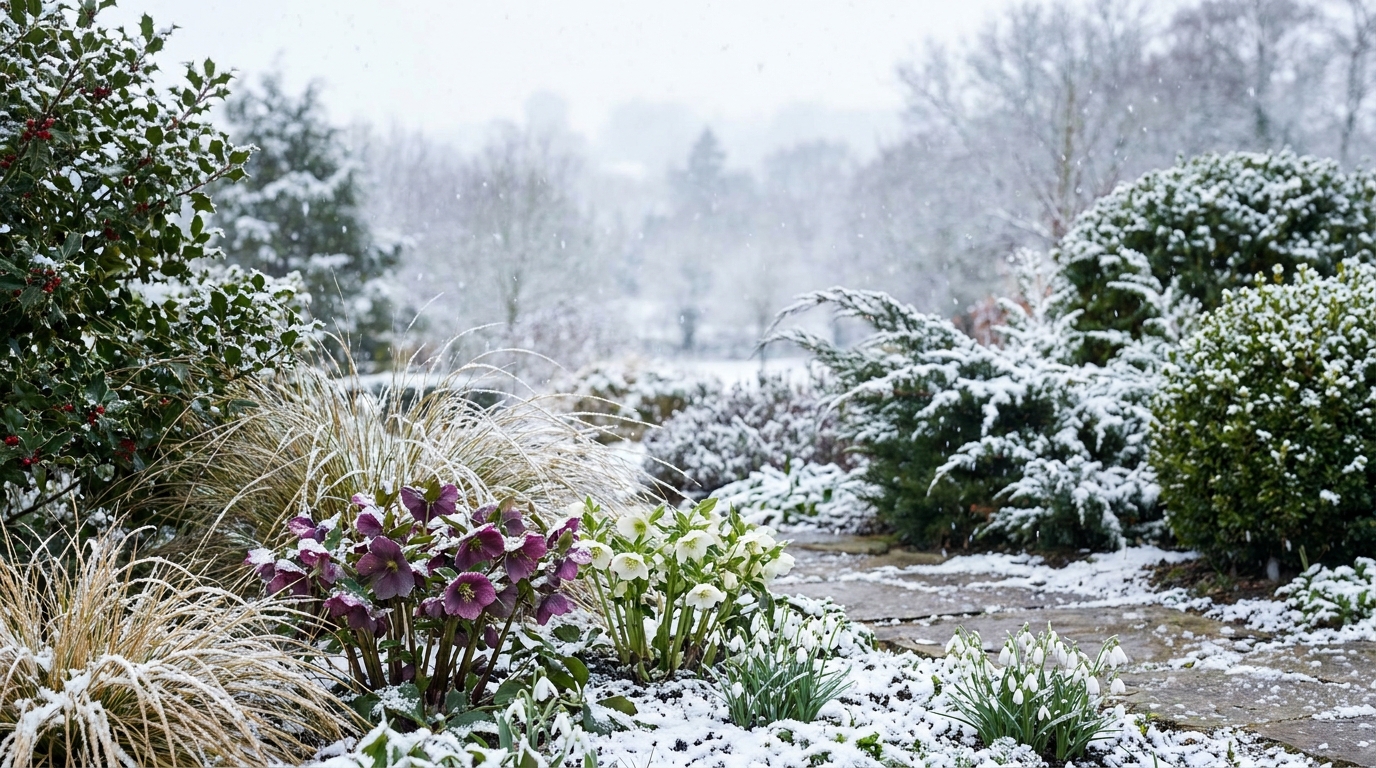 transformez votre jardin hivernal avec des plantes résistantes au froid et à la neige, apportant couleur et éclat même pendant les mois les plus froids.