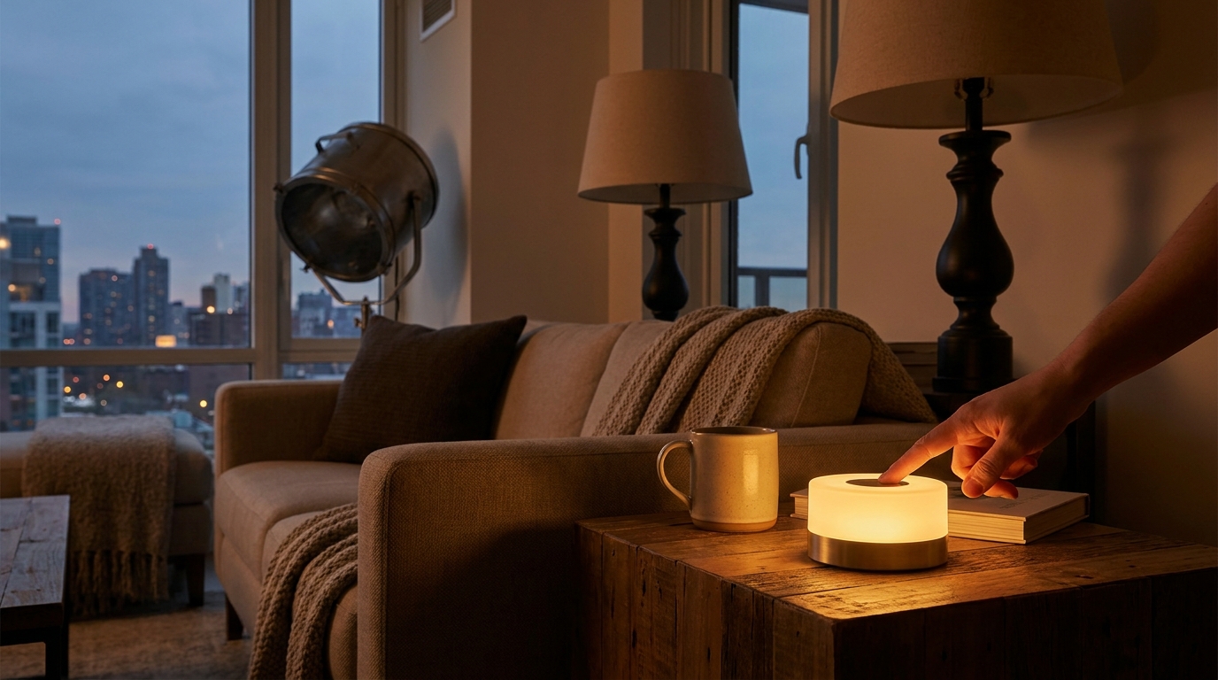 découvrez la petite veilleuse tactile qui remplace les grandes lampes de salon et transforme votre éclairage d'ambiance avec style et simplicité.