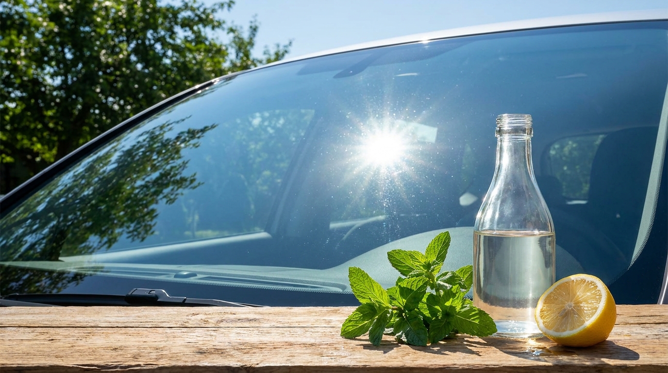 dites adieu aux traces sur vos vitres grâce à ce mélange de carrossier à 3 ingrédients, parfait pour nettoyer efficacement votre pare-brise même en plein soleil.