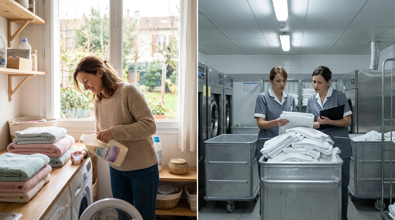 découvrez pourquoi l'adoucissant, bien aimé des français pour le linge, est pourtant redouté par les hôtels et les professionnels du secteur.