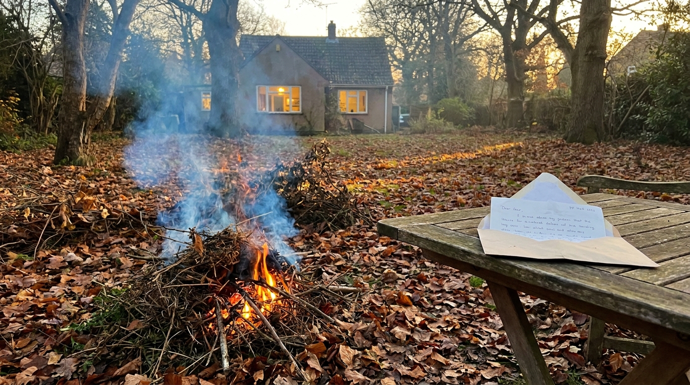 découvrez comment brûler les tailles de haie chaque automne m'a conduit à découvrir la valeur insoupçonnée de ce tas de branches, révélée par un courrier reçu trois semaines plus tard.