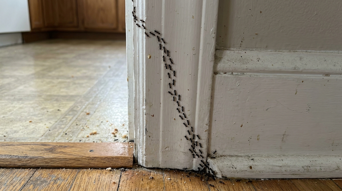 découvrez comment cette poudre efficace a débarrassé ma cuisine des fourmis en un rien de temps, en la saupoudrant le long de ma porte.