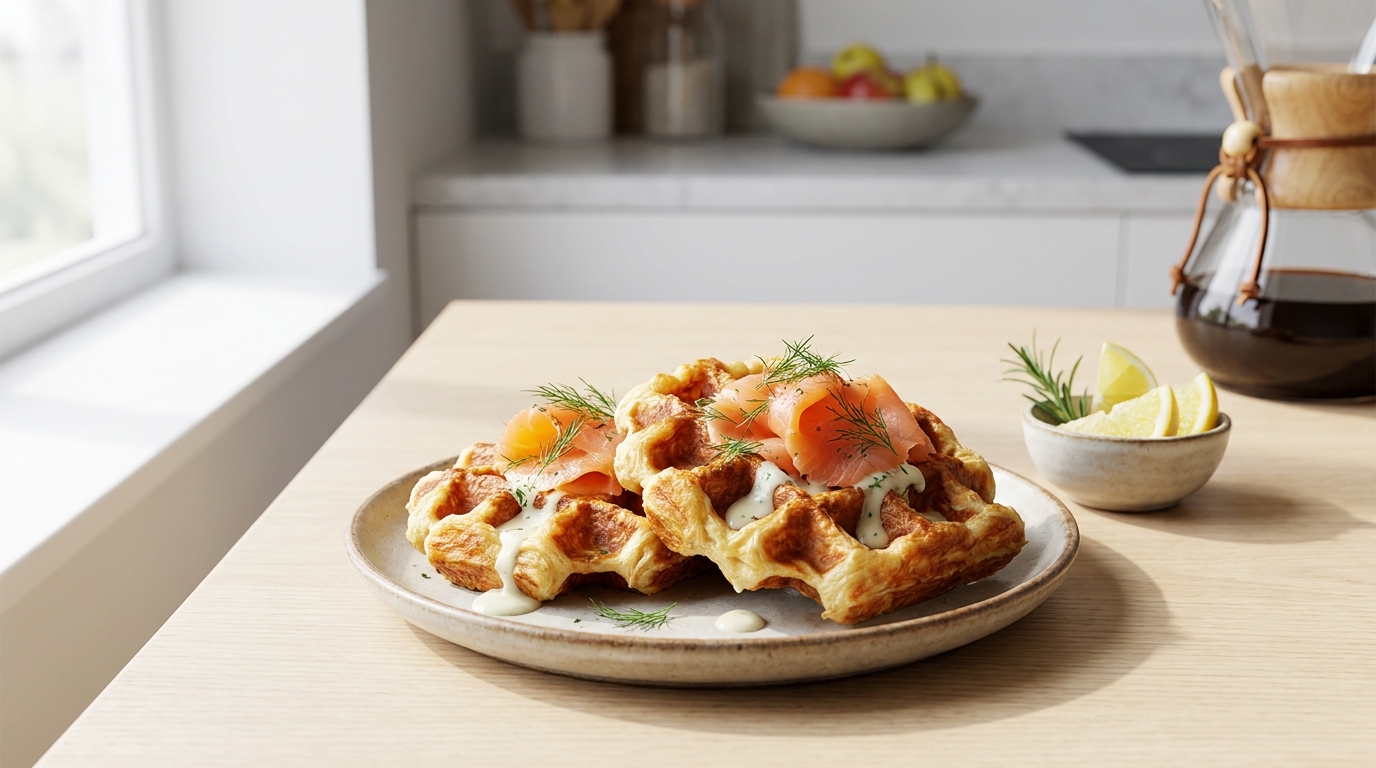 découvrez nos gaufres feuilletées au saumon, un délice gourmand prêt en moins de 3 minutes, parfait pour un repas rapide sans passer des heures en cuisine.