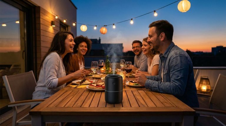 profitez de vos soirées en extérieur sans piqûres grâce au diffuseur anti-moustique nomade gifi à seulement 14,90 €. ne rentrez plus à la nuit tombée et savourez des moments tranquilles sur votre terrasse.