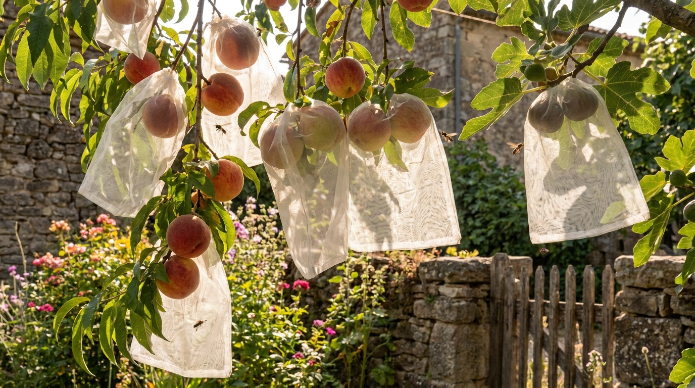 protégez vos fruits des guêpes avec ces sacs protecteurs efficaces à seulement 10 € sur amazon. récoltez des fruits parfaits en toute simplicité grâce à cette solution innovante et économique.