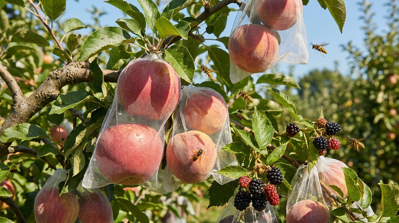 protégez vos fruits des guêpes avec ces sacs protecteurs efficaces à seulement 10 € sur amazon. obtenez des fruits parfaits en toute simplicité grâce à cette astuce pratique et abordable !